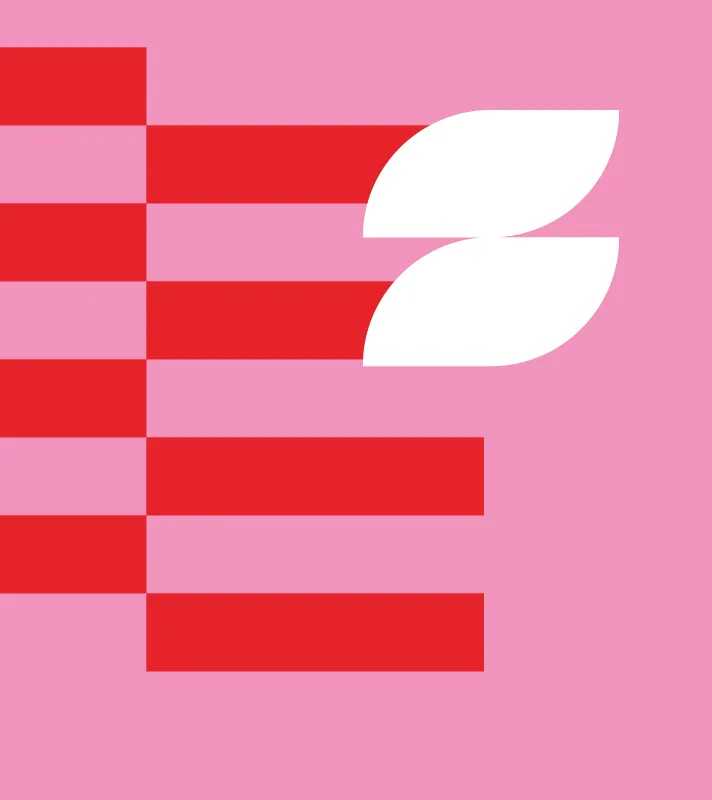 Pixels op roze achtergrond