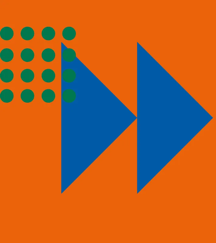 Pixels op oranje achtergrond