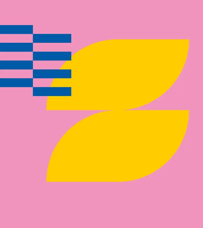 Pixels op roze achtergrond