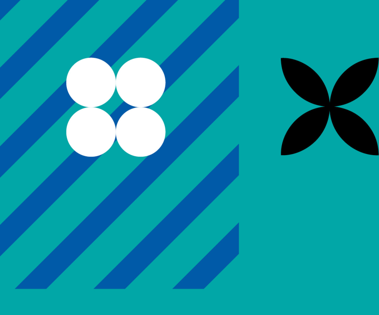 Pixels op turquoise achtergrond