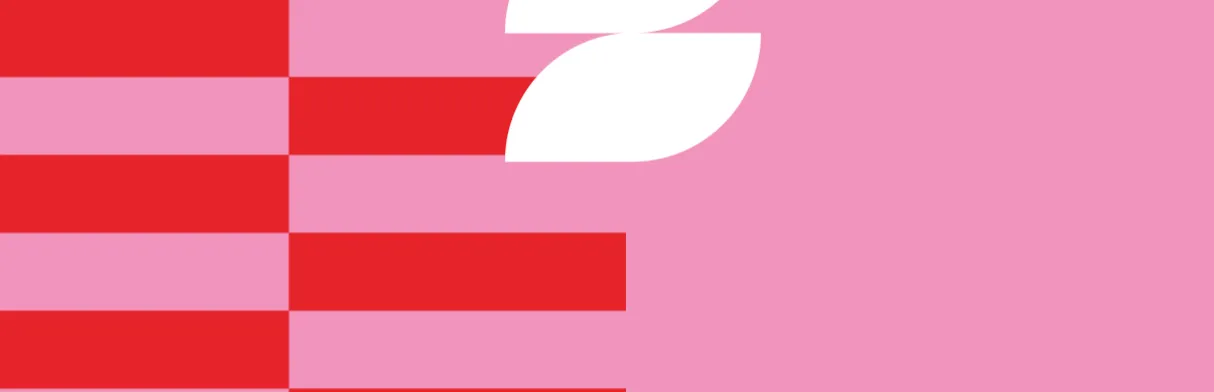 Pixels op roze achtergrond
