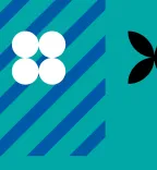 Pixels op turquoise achtergrond