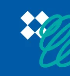 Pixels op blauwe achtergrond