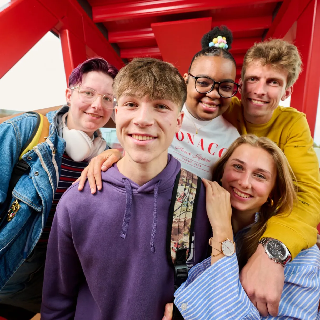 Studenten in de rode gang