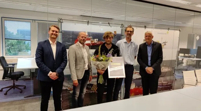 Alumnus Maritieme Techniek wint Maritime Students Award van KNVTS