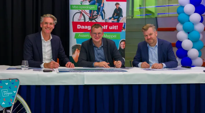 Ondertekening NHL Stenden, gemeente Emmen en Drenthe College