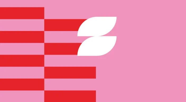 Pixels op roze achtergrond